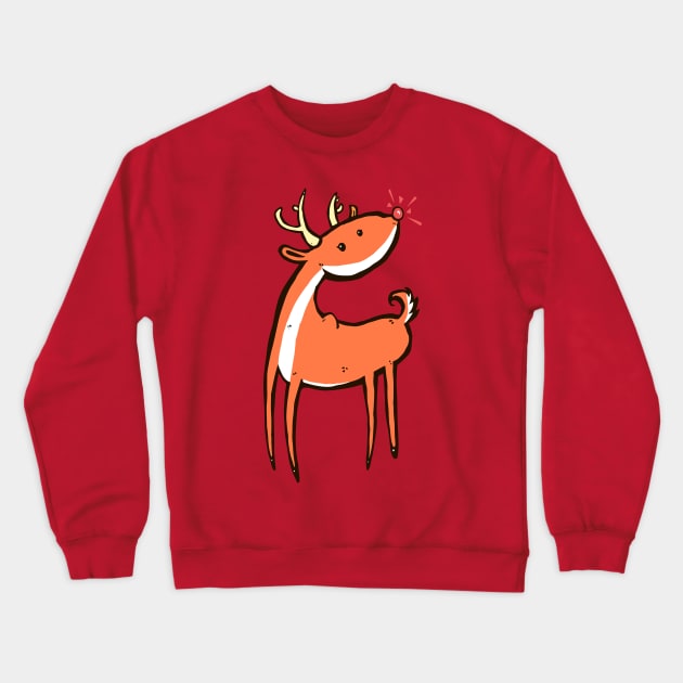 rudolph the red nosed reindeer Crewneck Sweatshirt by Unihorse